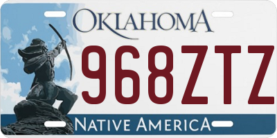 OK license plate 968ZTZ