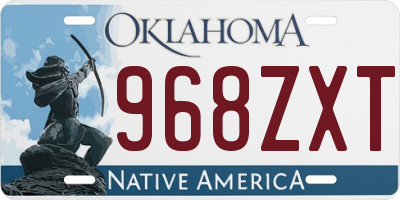 OK license plate 968ZXT