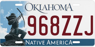 OK license plate 968ZZJ