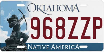 OK license plate 968ZZP