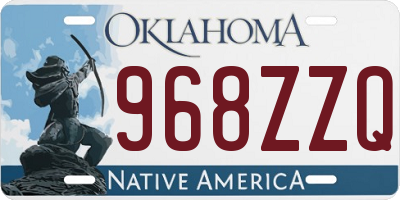 OK license plate 968ZZQ