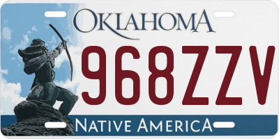 OK license plate 968ZZV