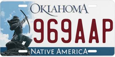OK license plate 969AAP