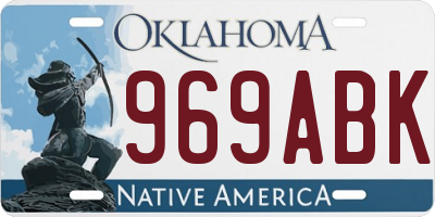 OK license plate 969ABK