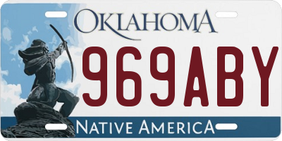 OK license plate 969ABY