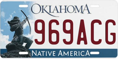 OK license plate 969ACG