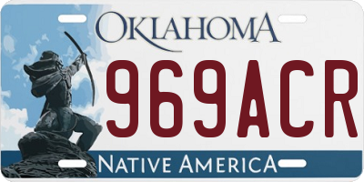 OK license plate 969ACR