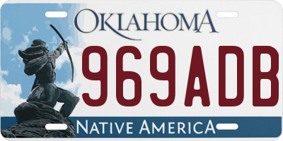 OK license plate 969ADB