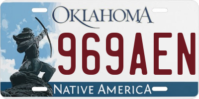 OK license plate 969AEN