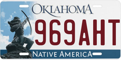 OK license plate 969AHT