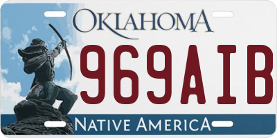 OK license plate 969AIB