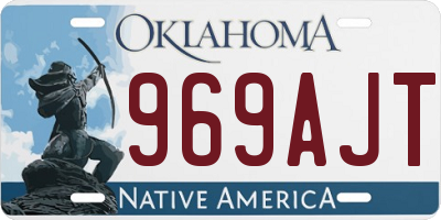 OK license plate 969AJT