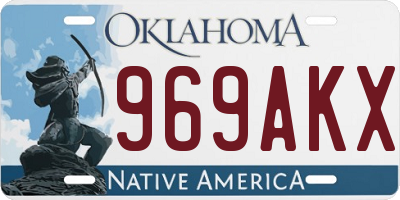OK license plate 969AKX