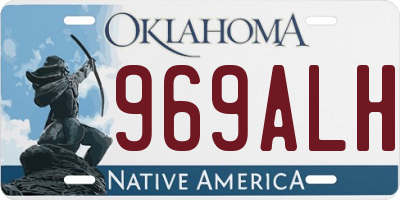 OK license plate 969ALH