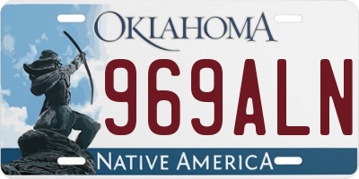 OK license plate 969ALN