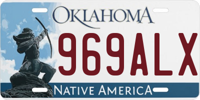 OK license plate 969ALX