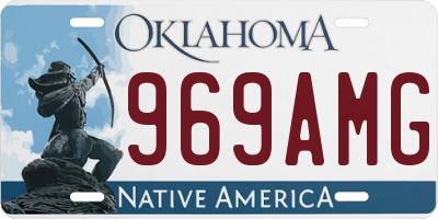 OK license plate 969AMG