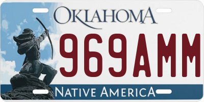 OK license plate 969AMM