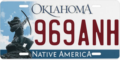 OK license plate 969ANH