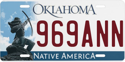 OK license plate 969ANN