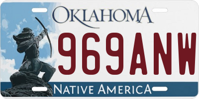 OK license plate 969ANW