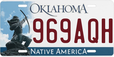 OK license plate 969AQH