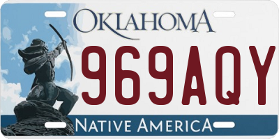 OK license plate 969AQY