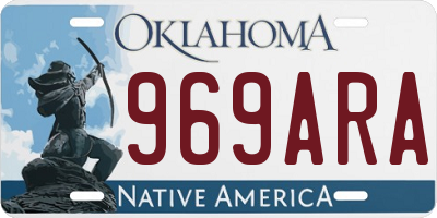 OK license plate 969ARA
