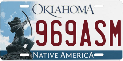 OK license plate 969ASM