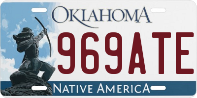 OK license plate 969ATE