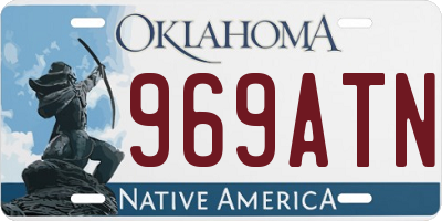 OK license plate 969ATN