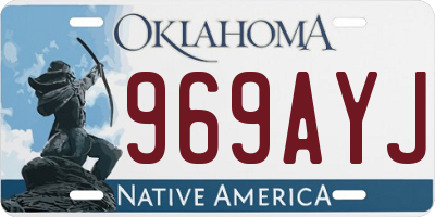 OK license plate 969AYJ