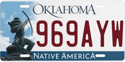 OK license plate 969AYW