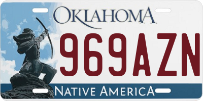 OK license plate 969AZN