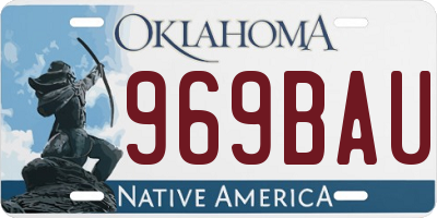 OK license plate 969BAU
