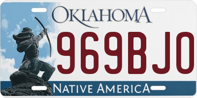 OK license plate 969BJO