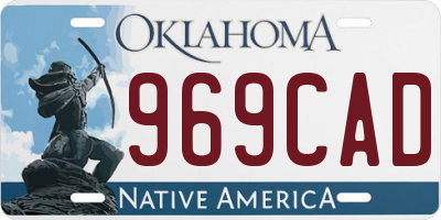OK license plate 969CAD