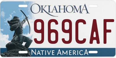 OK license plate 969CAF