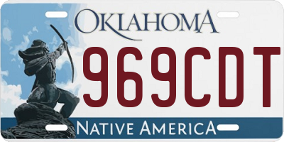 OK license plate 969CDT
