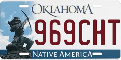 OK license plate 969CHT