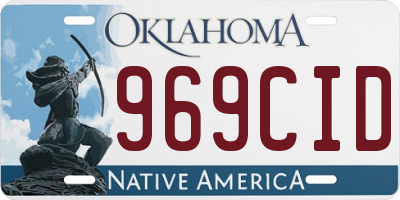 OK license plate 969CID