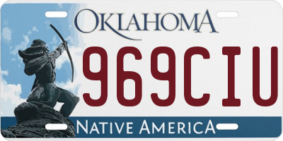 OK license plate 969CIU