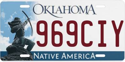 OK license plate 969CIY