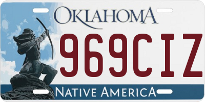 OK license plate 969CIZ