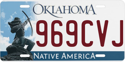 OK license plate 969CVJ