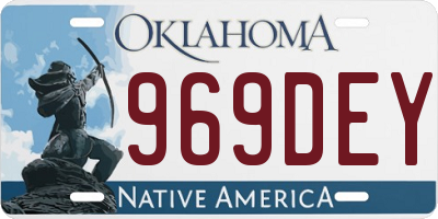 OK license plate 969DEY