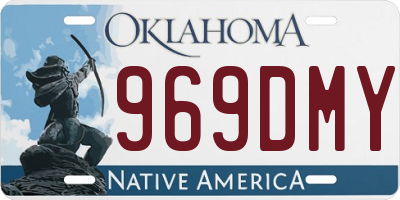 OK license plate 969DMY