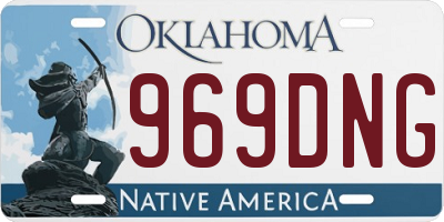 OK license plate 969DNG