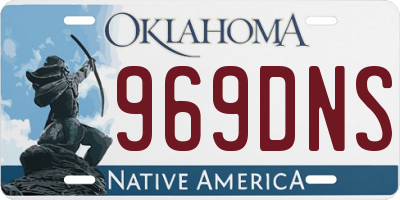 OK license plate 969DNS