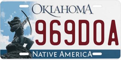 OK license plate 969DOA